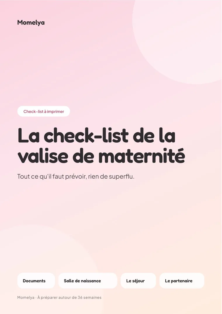 Couverture — La check-list de la valise de maternité