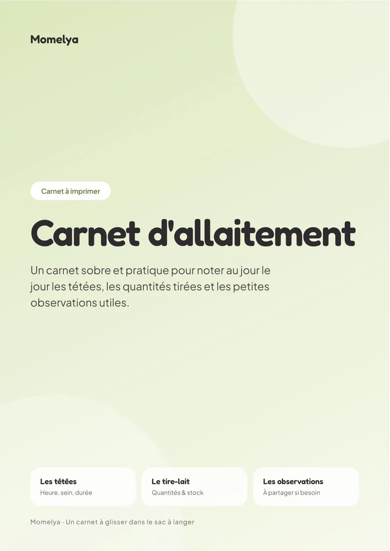 Couverture — Carnet d'allaitement